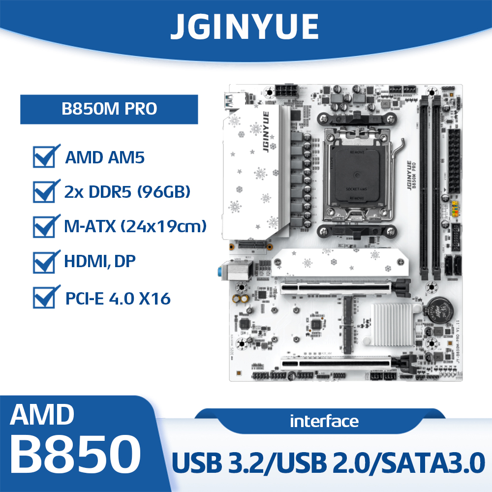 Am5 Micro Atx Pcie 5.0 Motherboard - JGINYUE B850M PRO Motherboard AMD AM5