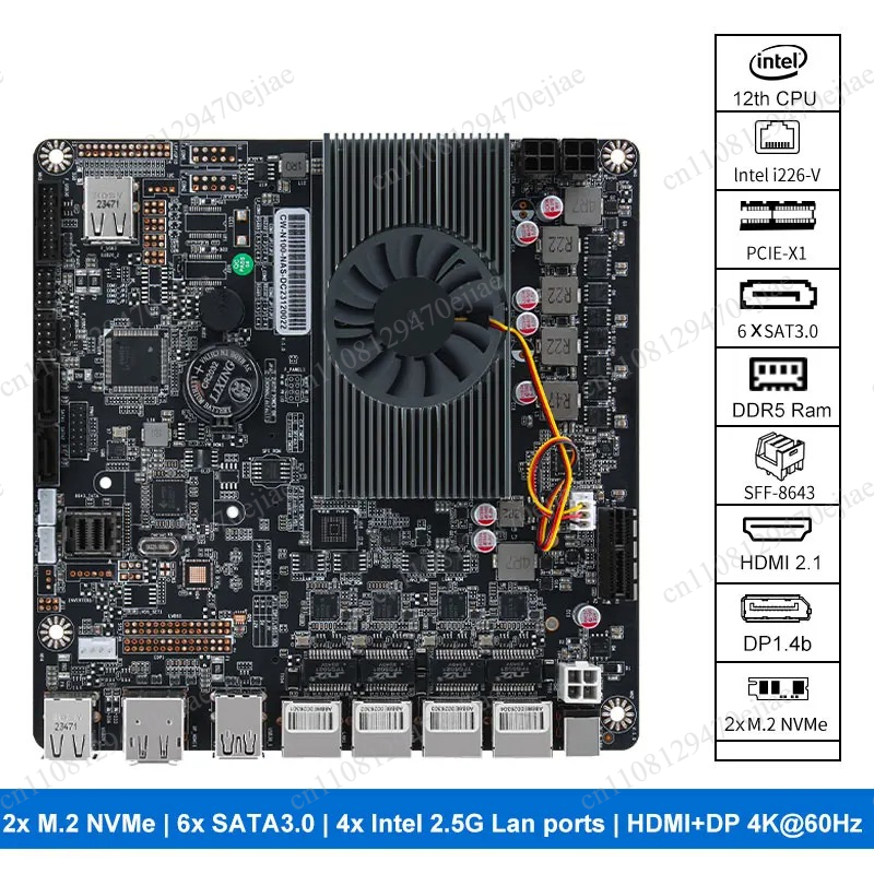 N100 Mini ITX NAS Motherboard  - Mini Itx Dual 2.5G Nas Motherboard ulasan dan harga